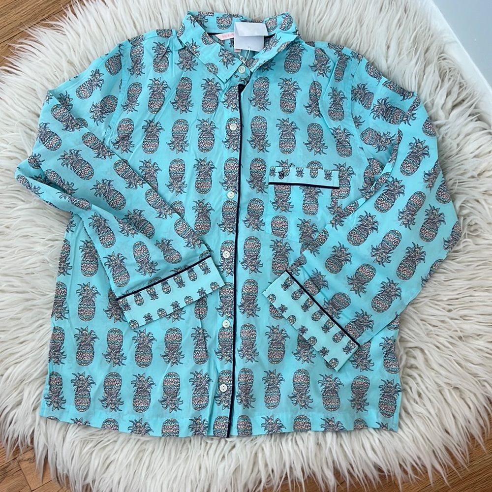 NWT Victoria Secret Pineapple 🍍 PJ top Sz M